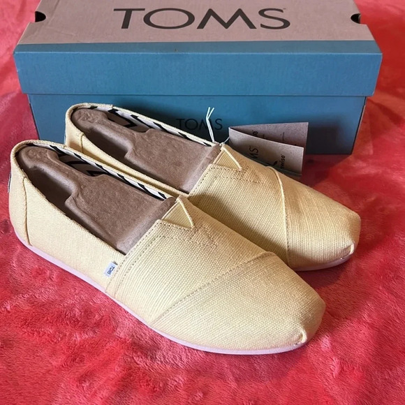 NWT** Toms Alpargata banana 🍌 yellow heritage canvas shoes size 9.5 women’s NWT - Picture 5 of 9